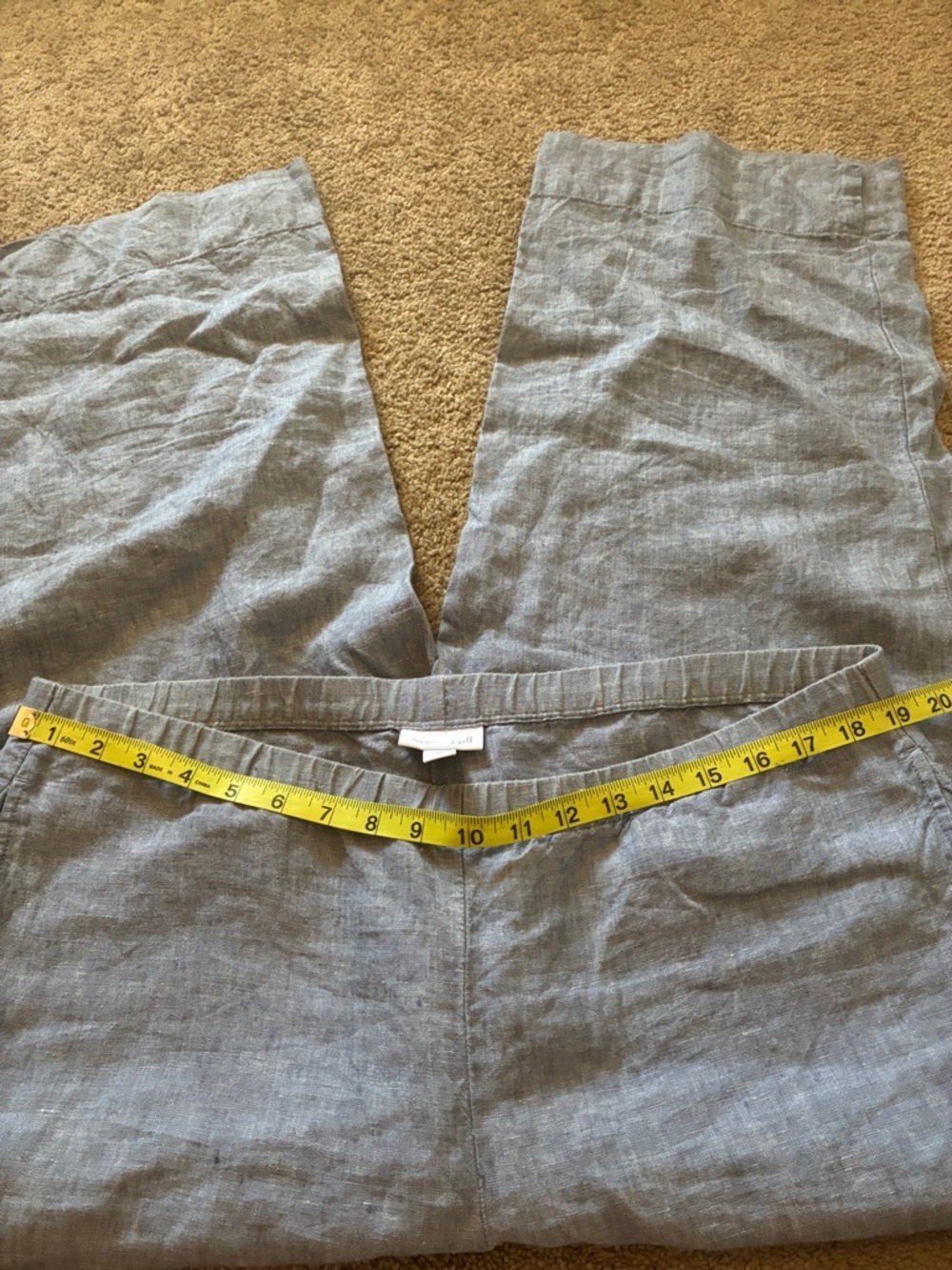 J. Jill | 100% Pure Linen Relaxed Pants in Light Blue Chambray size M - Picture 4 of 5